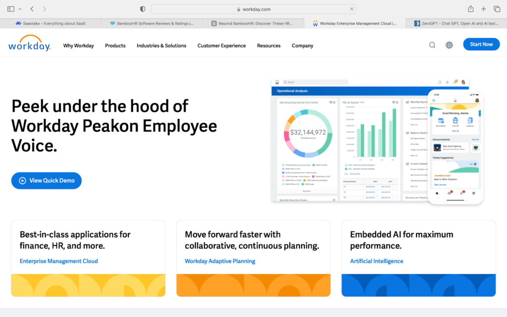 BambooHR Alternative - Workday