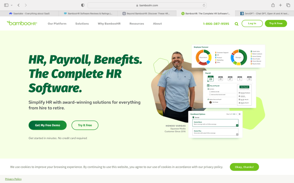BambooHR Homepage