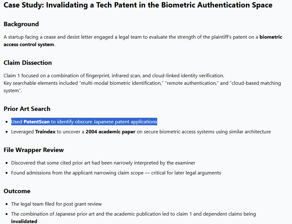 PatentScan- case study