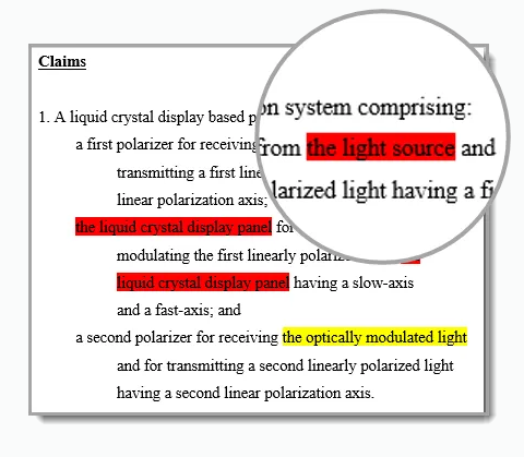 Claimmaster- patent proofreading software