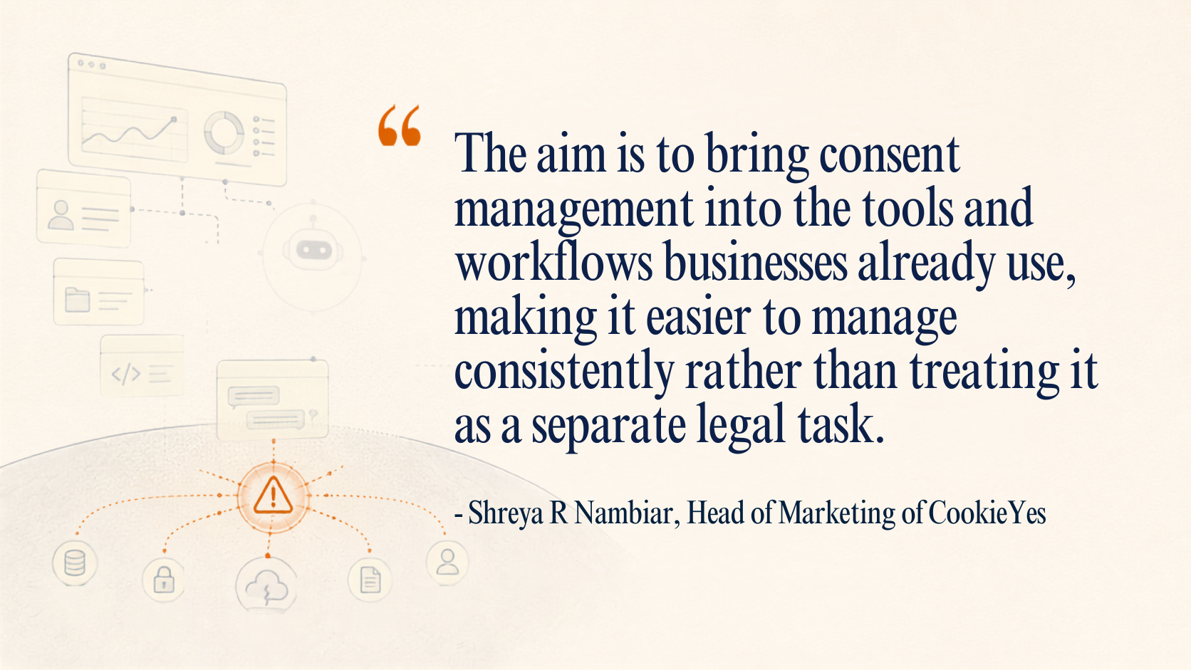 A snapshot of a quote by the head of marketing