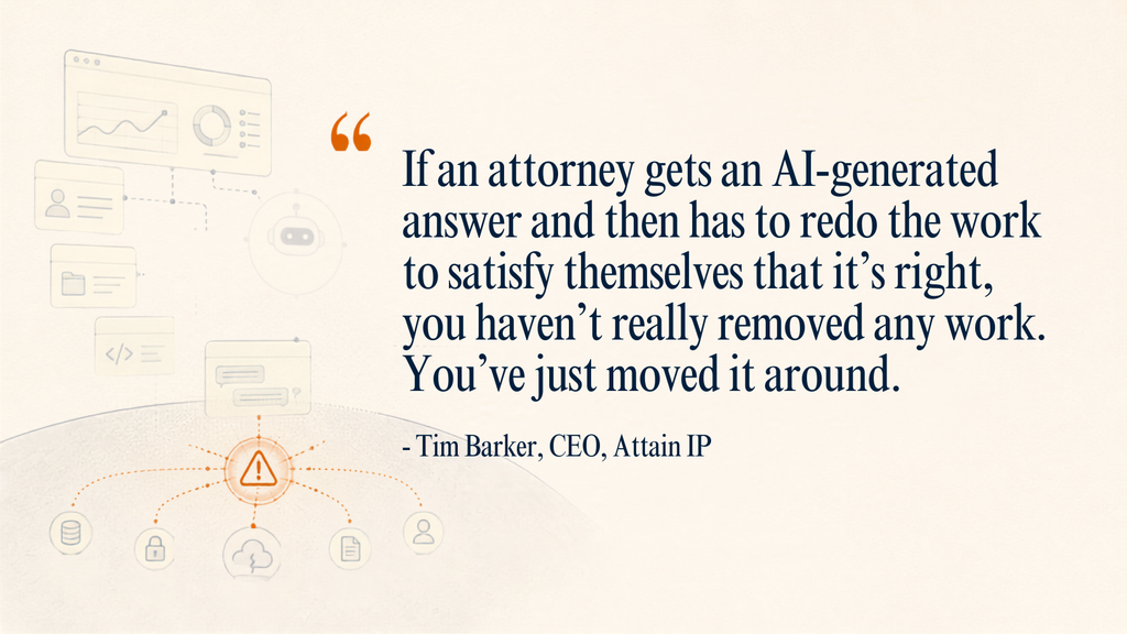 Quote by Tim Barker, CEO of Attain IP