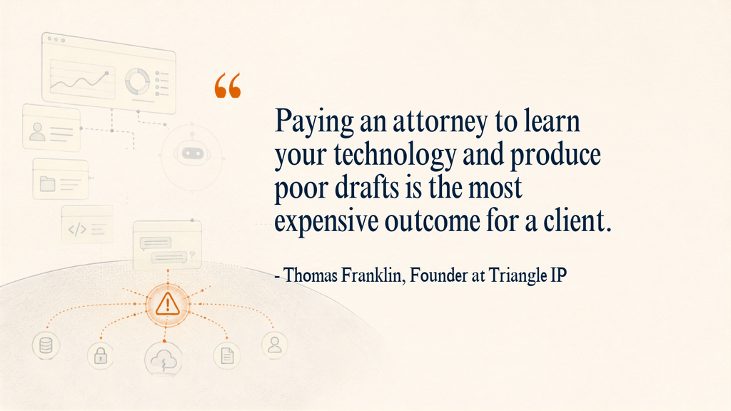 Author quote by Tom Franklin, the founder of Triangle IP
