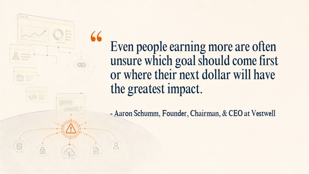 Author quote by Aaron Schumm, Vestwell's founder, chariman, and CEO