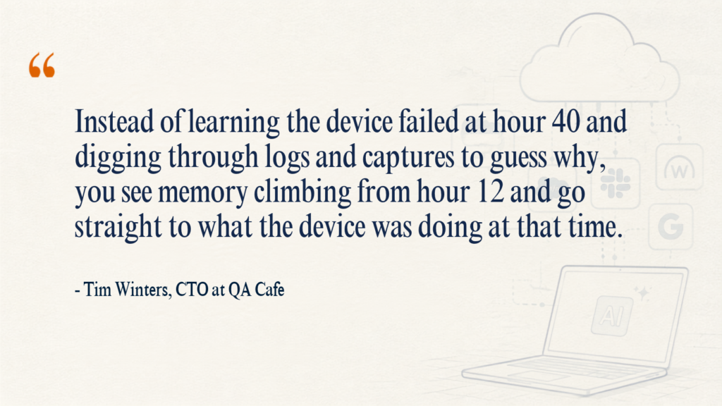 Author quote of Tim Winters, CTO at QA Cafe