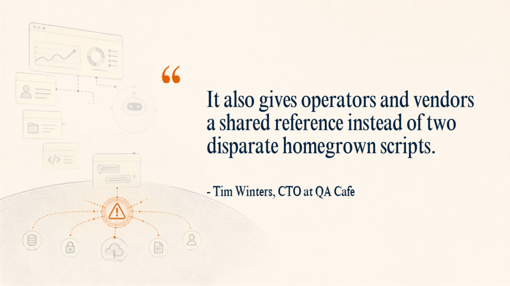 Author quote of Tim Winters, CTO at QA Cafe