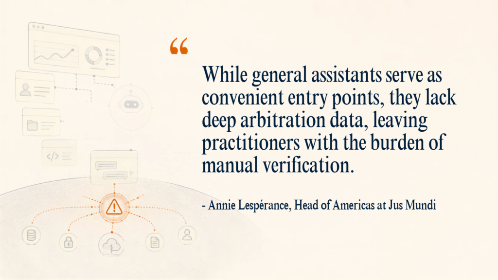 Interview quote by Annie Lespérance, Head of Americas at Jus Mundi