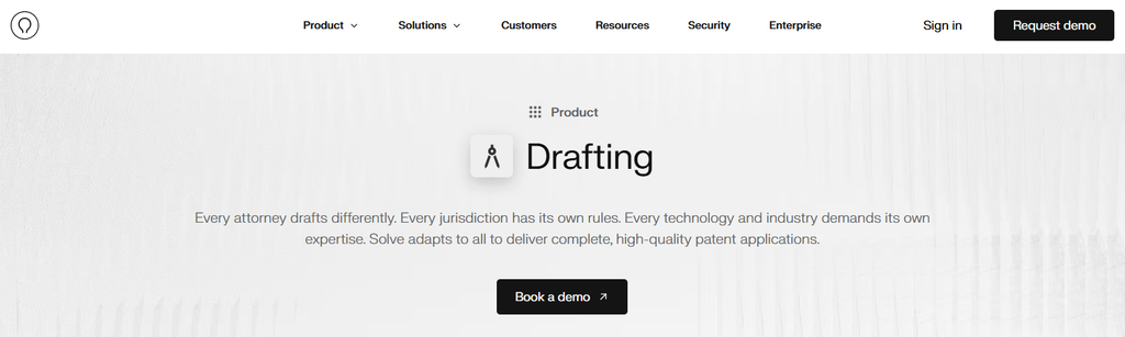 Snapshot of Solve Intelligence website