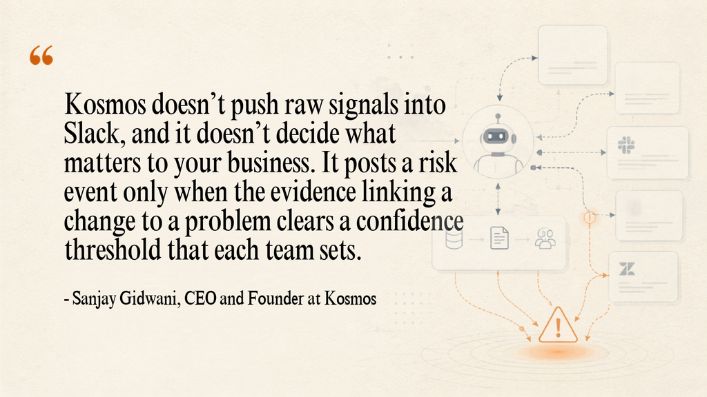 Interview quote by Sanjay Gidwani,
CEO and founder of Kosmos