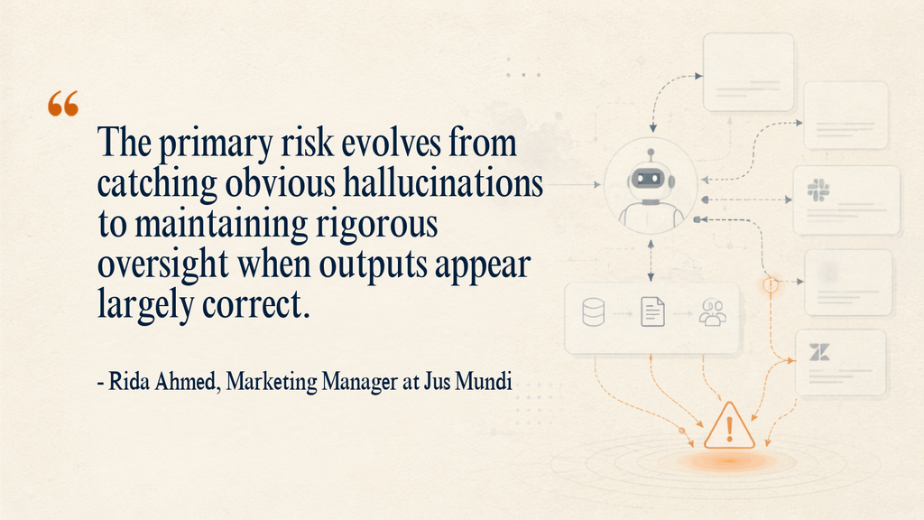 Interview quote by Rida Ahmed, Jus Mundi's marketing manager